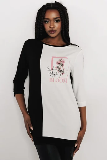 amnesia-hyster-tunika-fekete-ekru