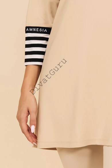amnesia-evella-tunika-homok-csikos
