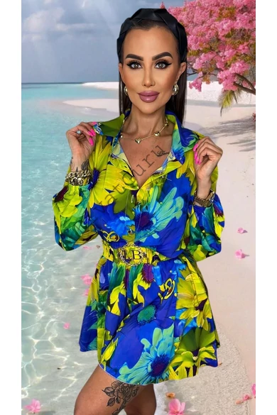 lola-bianka-viragos-bluz-es-short-szett-sarga-kek