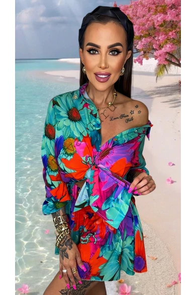 lola-bianka-viragos-bluz-es-short-szett-turkiz-piros