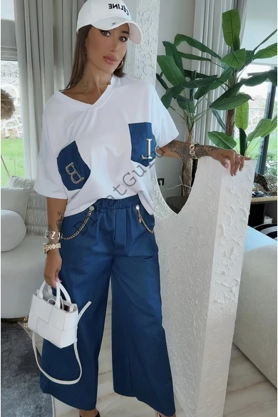 lola-bianka-polo-es-nadrag-szett-feher-farmerkek